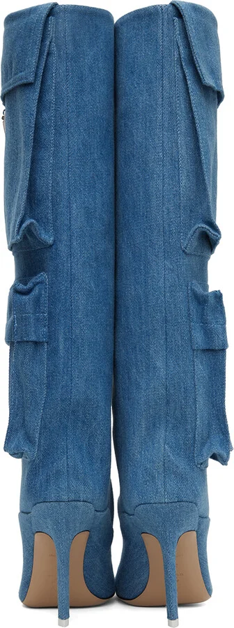 The Attico Blue Sienna Boots - Image 2