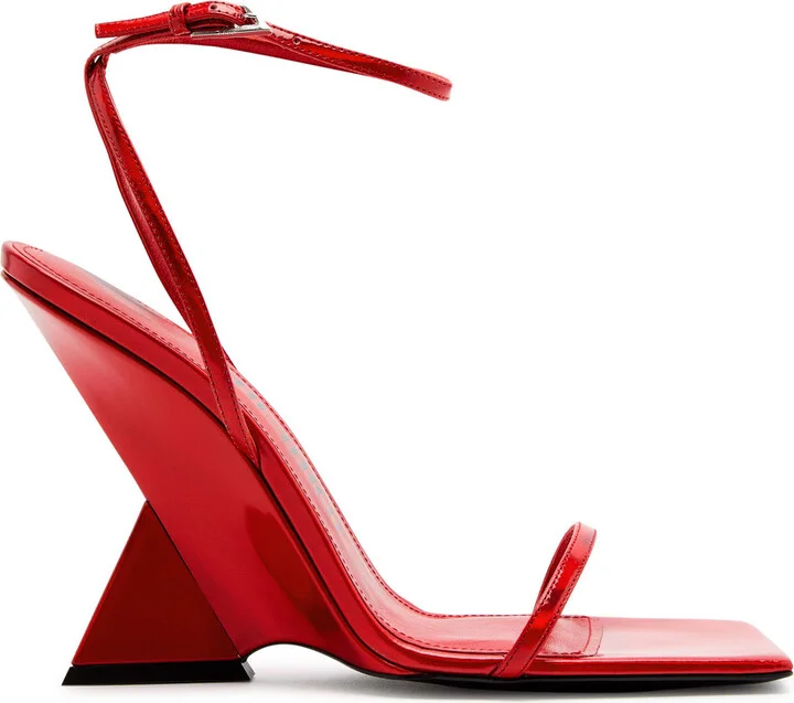 The Attico Cheope 105 Metallic Leather Sandals