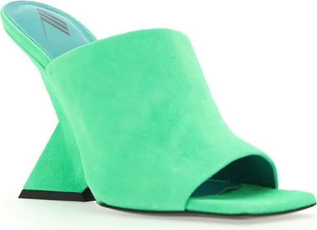 The Attico Cheope Logo Printed Mules