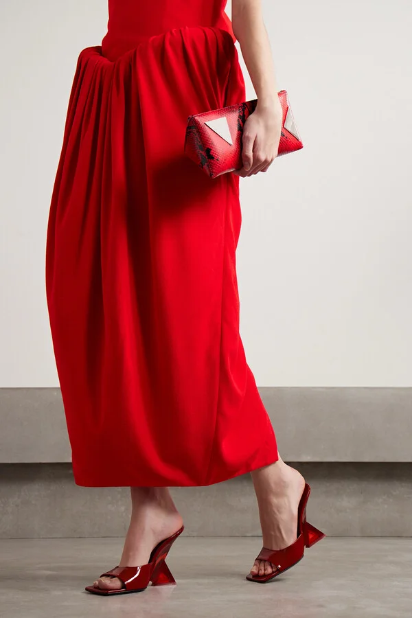 The Attico - Cheope Patent-leather Mules - Red - Image 2