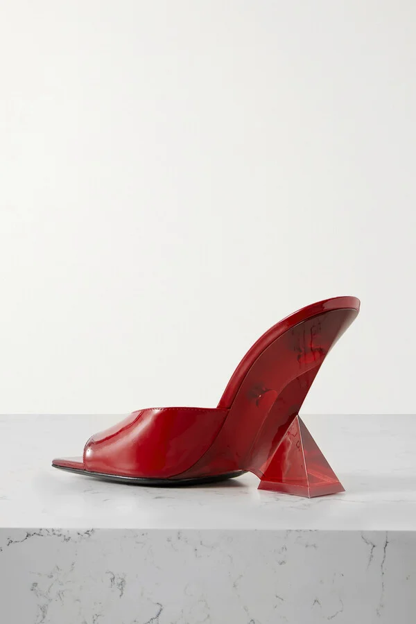 The Attico - Cheope Patent-leather Mules - Red - Image 3