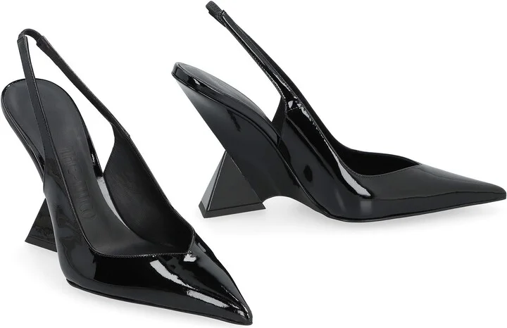 The Attico Cheope Patent Leather Slingback Pumps - Image 3