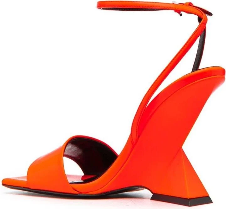 The Attico Cheope Synthetic Patent Sandals - Image 3
