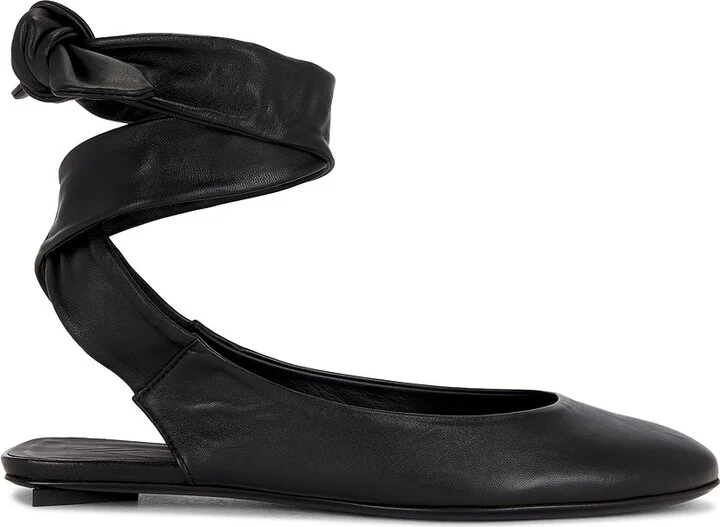 THE ATTICO Cloe Ballerina Flat in Black