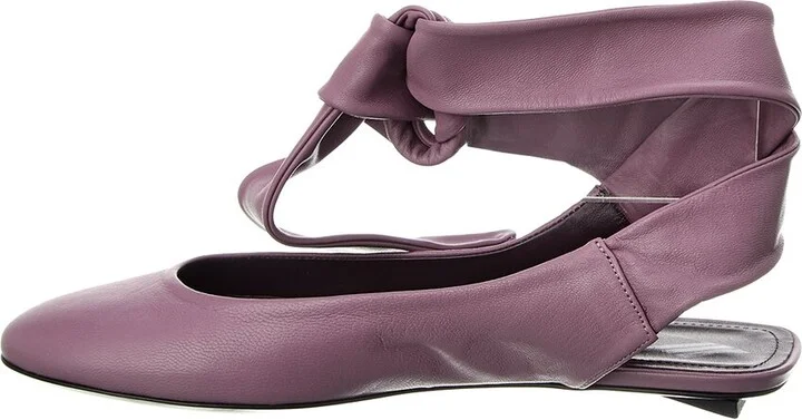 The Attico Cloe Leather Ballet Flat - Image 2