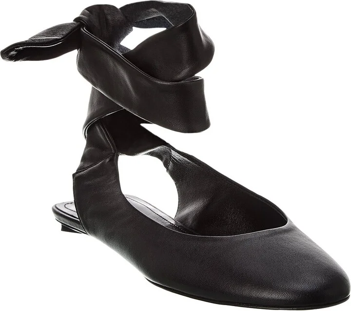 The Attico Cloe Leather Ballet Flat
