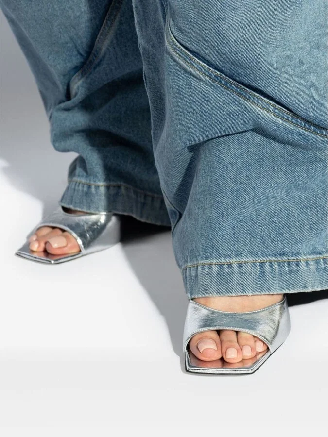The Attico Devon Mini Leather Mules - Image 3