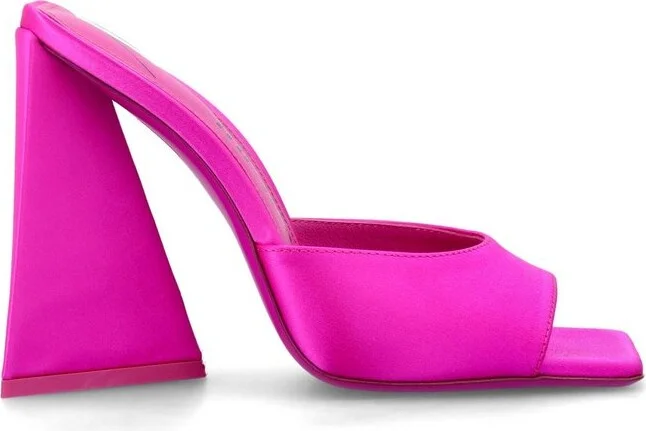 The Attico Devon Square-Toe Satin Finish Mules