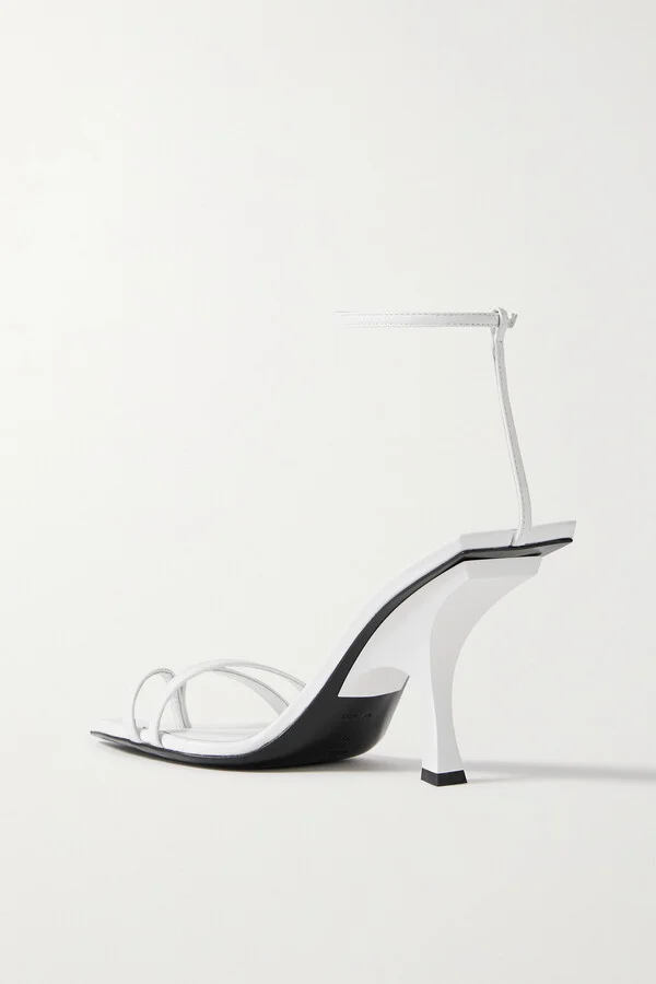 The Attico - Ester Leather Sandals - White - Image 3