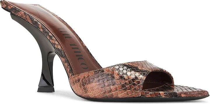 THE ATTICO Ester Mule Sandal in Brown - Image 2