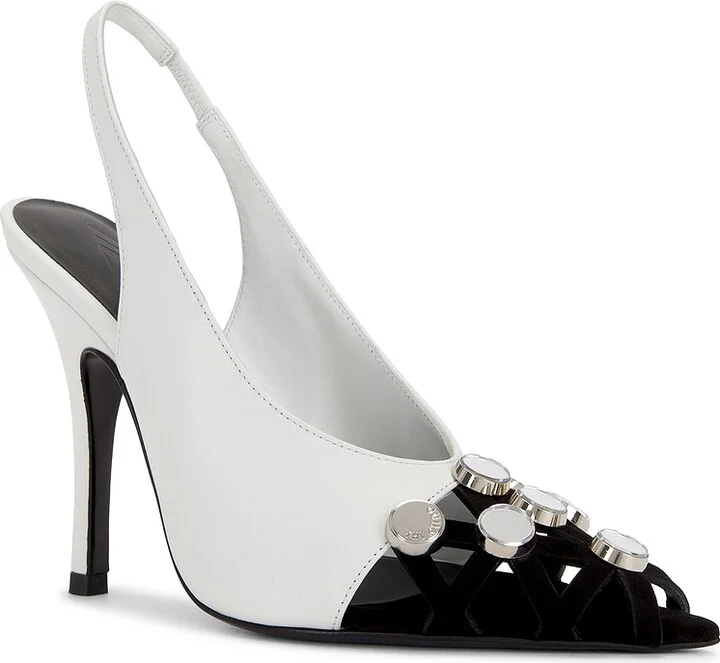 THE ATTICO Fiona 105mm Slingback in Black - Image 2