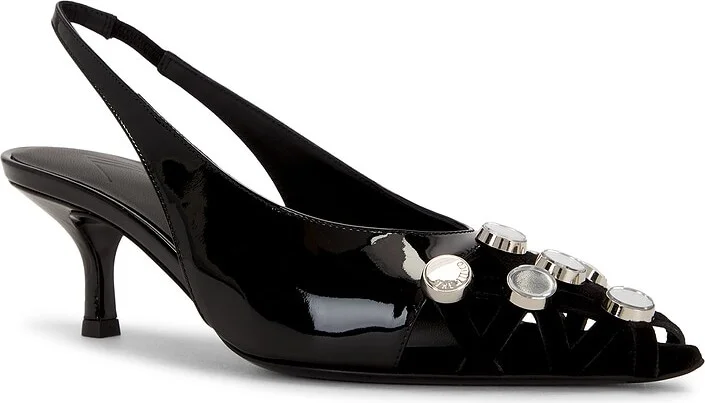 THE ATTICO Fiona 50mm Slingback in Black - Image 2