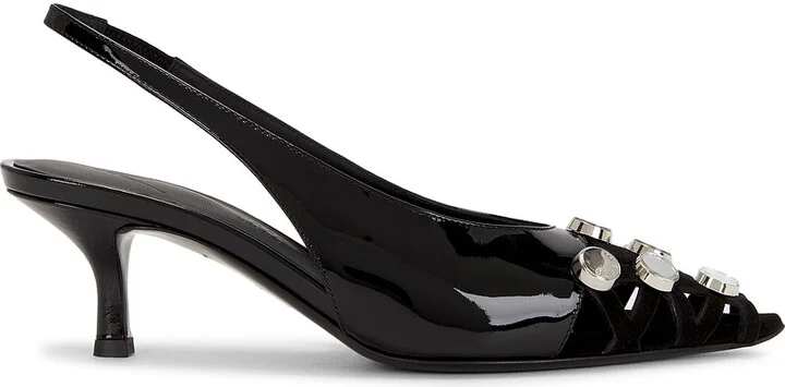 THE ATTICO Fiona 50mm Slingback in Black