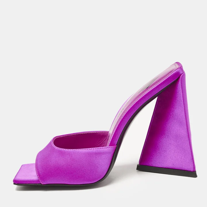 The Attico Fuchsia Satin Devon Sandals Size 36