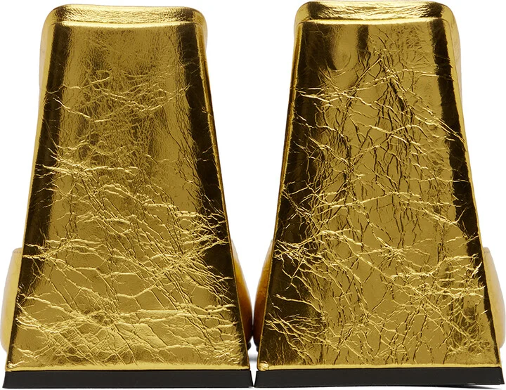 The Attico Gold Devon Mules - Image 2