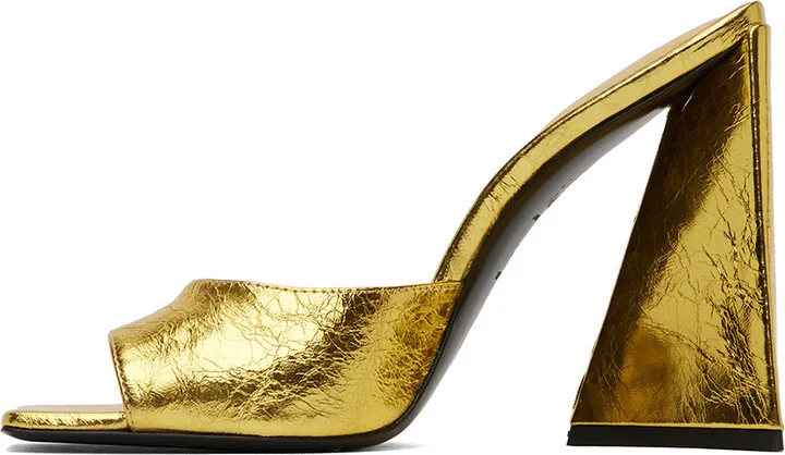 The Attico Gold Devon Mules - Image 3