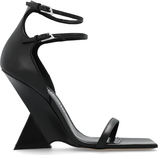 The Attico Grace Ankle Strap Wedge Sandals