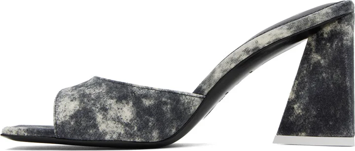 The Attico Gray Mini Devon Mules - Image 3