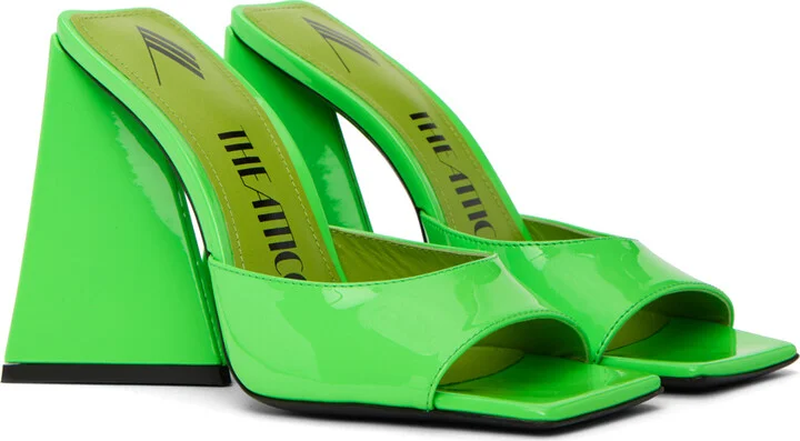 The Attico Green Devon Heeled Sandals - Image 4