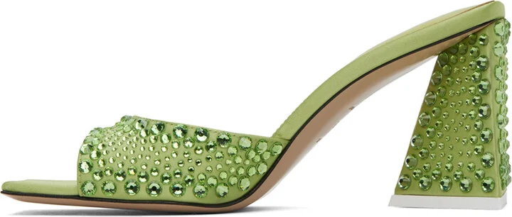 The Attico Green Mini Devon Mules - Image 3
