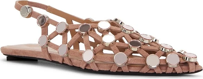THE ATTICO Grid Ballerina Flat in Brown - Image 2