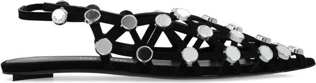 The Attico Grid Ballerina Flat Shoes