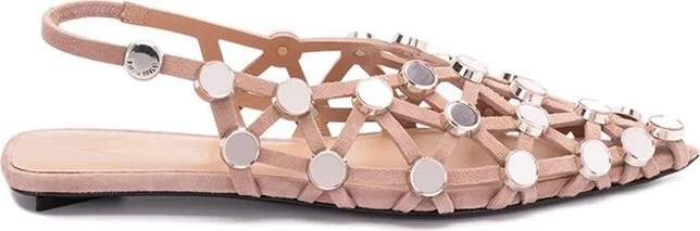 The Attico Grid Ballerina Shoes