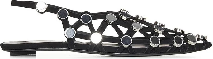 The Attico "Grid" Ballet Shoes