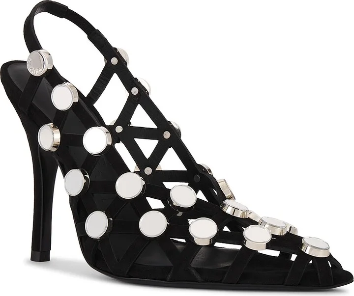 THE ATTICO Grid Sling Back Pump in Black - Image 2