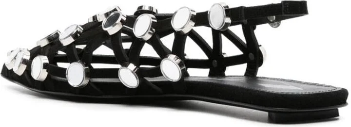 The Attico Grid Slingback Ballets - Image 2