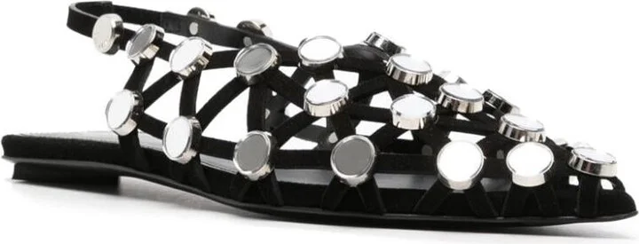 The Attico Grid Slingback Ballets - Image 4