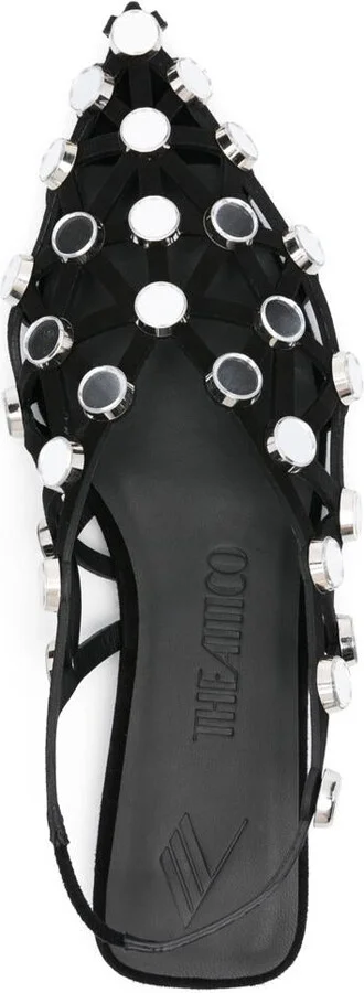 The Attico Grid Slingback Sandals - Image 4