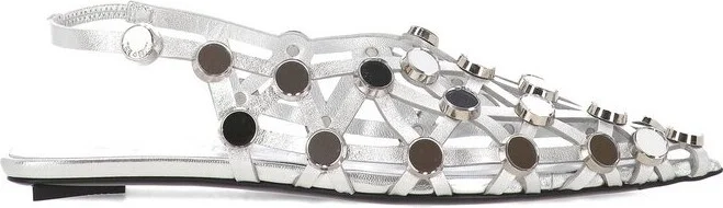 The Attico Grid Slingback Sandals