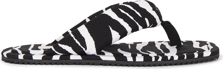 THE ATTICO Indie Flat Thong Sandal in White,Black