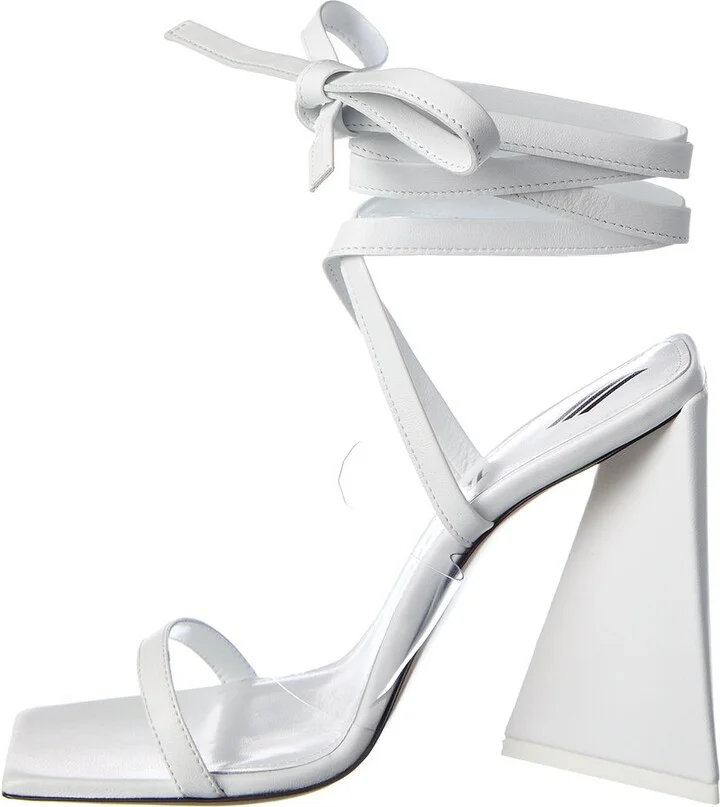 The Attico Isa Vinyl & Leather Sandal - Image 2