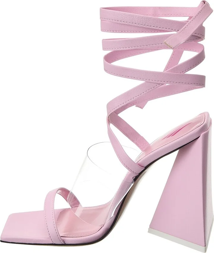 The Attico Isa Vinyl & Leather Sandal - Image 2