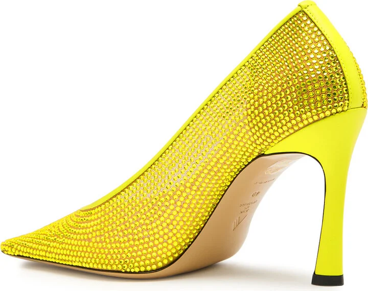 The Attico Juno 95 Crystal-embellished Mesh Pumps - Image 2