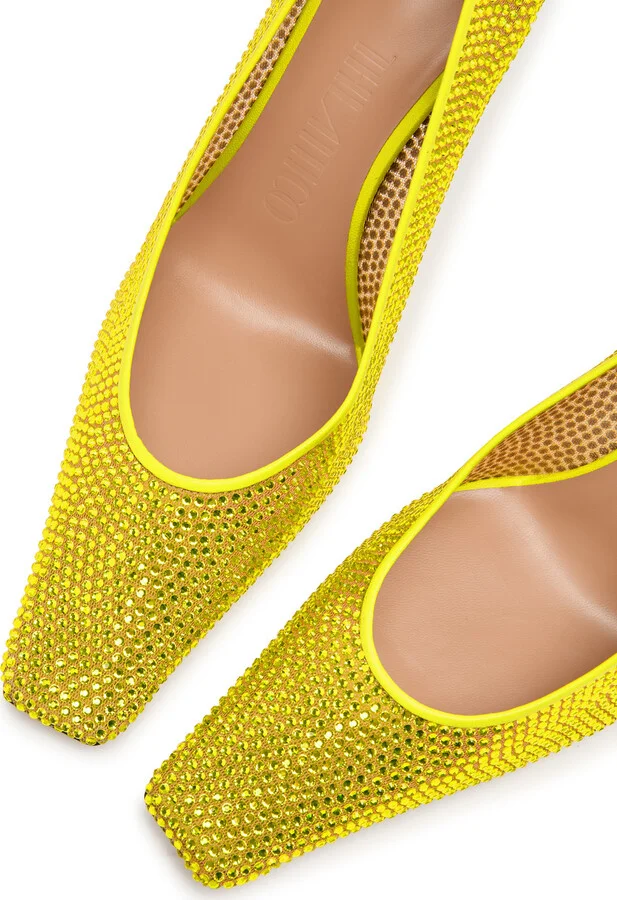 The Attico Juno 95 Crystal-embellished Mesh Pumps - Image 3