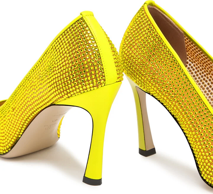 The Attico Juno 95 Crystal-embellished Mesh Pumps - Image 4