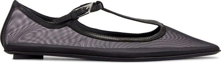 THE ATTICO Juno Ballerina Flat in Black