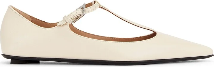 THE ATTICO Juno Ballerina Flat in Ivory