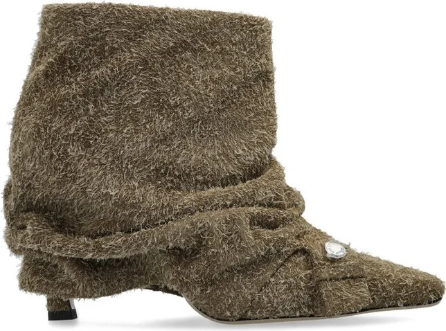 The Attico Juno Pointed Toe Ankle Boots