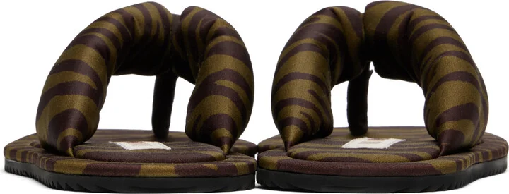 The Attico Khaki & Brown Indie Flip-Flops - Image 2