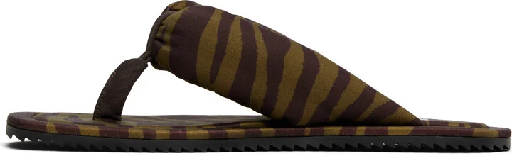 The Attico Khaki & Brown Indie Flip-Flops - Image 3