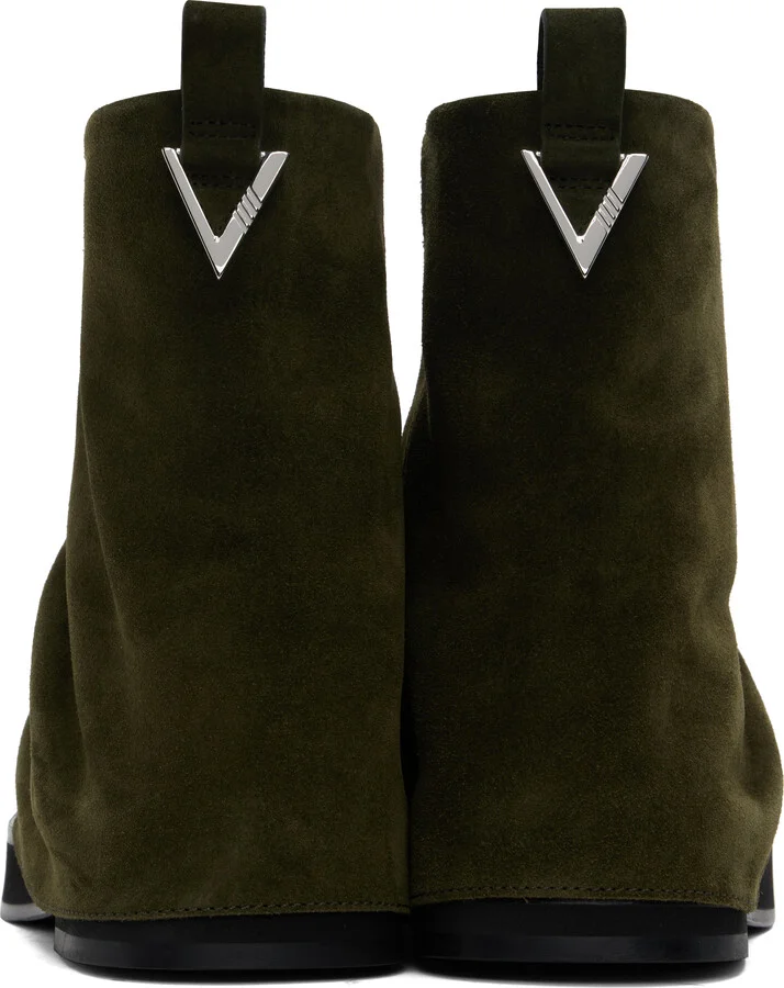The Attico Khaki Mini Robin Combat Boots - Image 2