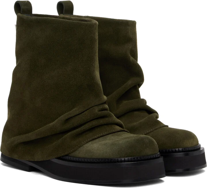 The Attico Khaki Mini Robin Combat Boots - Image 4