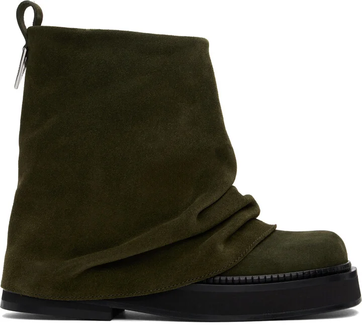The Attico Khaki Mini Robin Combat Boots