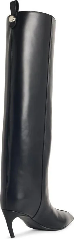 The Attico 'Lea' Black Leather Boots - Image 3