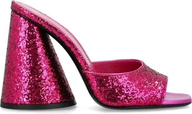 The Attico Luz Glitter Slip-On Mules
