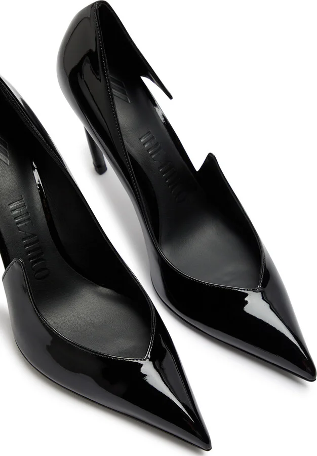 The Attico Mia 95 Cut-out Patent Leather Pumps - Image 3
